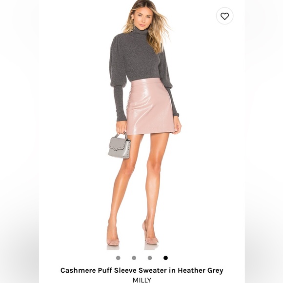 Milly Sweaters - Cashmere Puff Sleeve Sweater by Milly